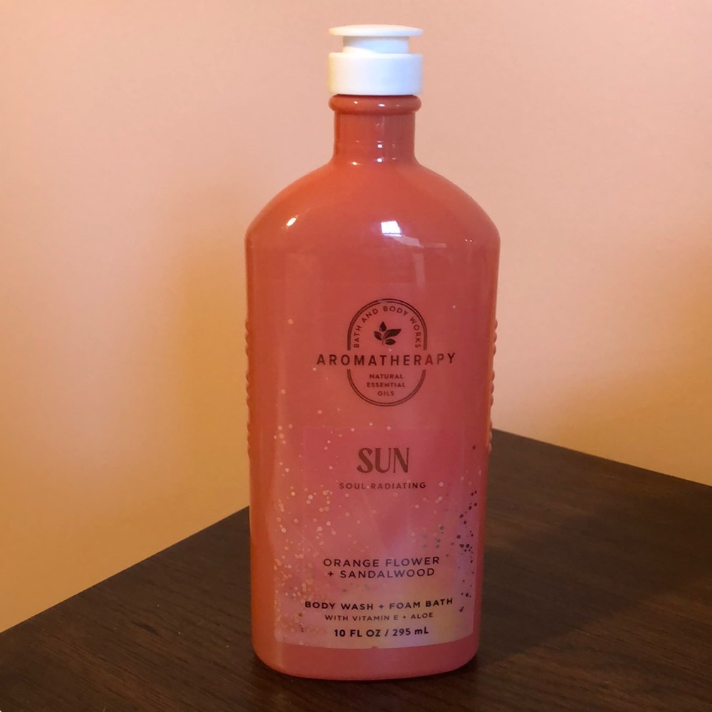 Bath and Body Works Sun Body Wash + Foam Bath Aromatherapy Orange Flower NEW!!